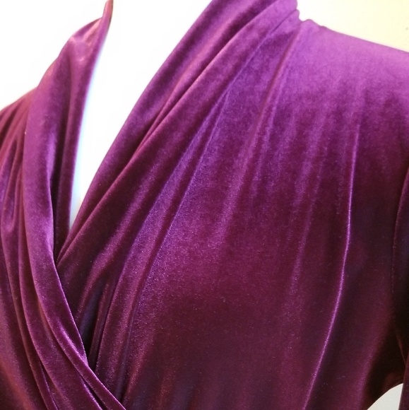 VELVET WINE BLOUSE - Picture 3 of 5